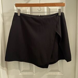 Black Asymmetrical Skort